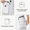 image20quot Womens Hiking Cargo Skorts Skirts with Zipper Pockets Knee Length Golf Tummy Control Quick Dry Long SkortWhite