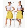 image20quot Womens Hiking Cargo Skorts Skirts with Zipper Pockets Knee Length Golf Tummy Control Quick Dry Long SkortYellow