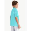 imageBoys Performance Polo Shirt  Golf Grid Short Sleeve Collar Shirts Youth Stretch Quick Dry Lightweight Athletic UPF50Aqua Blue