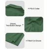 imageBoys Performance Polo Shirt  Golf Grid Short Sleeve Collar Shirts Youth Stretch Quick Dry Lightweight Athletic UPF50Green