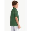 imageBoys Performance Polo Shirt  Golf Grid Short Sleeve Collar Shirts Youth Stretch Quick Dry Lightweight Athletic UPF50Green