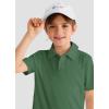 imageBoys Performance Polo Shirt  Golf Grid Short Sleeve Collar Shirts Youth Stretch Quick Dry Lightweight Athletic UPF50Green