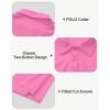 imageBoys Performance Polo Shirt  Golf Grid Short Sleeve Collar Shirts Youth Stretch Quick Dry Lightweight Athletic UPF50Hot Pink