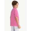 imageBoys Performance Polo Shirt  Golf Grid Short Sleeve Collar Shirts Youth Stretch Quick Dry Lightweight Athletic UPF50Hot Pink