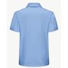 imageBoys Performance Polo Shirt  Golf Grid Short Sleeve Collar Shirts Youth Stretch Quick Dry Lightweight Athletic UPF50Light Blue