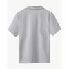 imageBoys Performance Polo Shirt  Golf Grid Short Sleeve Collar Shirts Youth Stretch Quick Dry Lightweight Athletic UPF50Light Grey