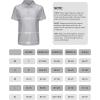 imageBoys Performance Polo Shirt  Golf Grid Short Sleeve Collar Shirts Youth Stretch Quick Dry Lightweight Athletic UPF50Light Grey