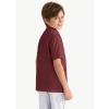 imageBoys Performance Polo Shirt  Golf Grid Short Sleeve Collar Shirts Youth Stretch Quick Dry Lightweight Athletic UPF50Maroon