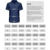 imageBoys Performance Polo Shirt  Golf Grid Short Sleeve Collar Shirts Youth Stretch Quick Dry Lightweight Athletic UPF50Navy