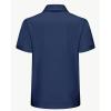 imageBoys Performance Polo Shirt  Golf Grid Short Sleeve Collar Shirts Youth Stretch Quick Dry Lightweight Athletic UPF50Navy