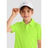 imageBoys Performance Polo Shirt  Golf Grid Short Sleeve Collar Shirts Youth Stretch Quick Dry Lightweight Athletic UPF50Neon Green