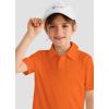 imageBoys Performance Polo Shirt  Golf Grid Short Sleeve Collar Shirts Youth Stretch Quick Dry Lightweight Athletic UPF50Orange