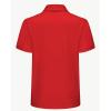 imageBoys Performance Polo Shirt  Golf Grid Short Sleeve Collar Shirts Youth Stretch Quick Dry Lightweight Athletic UPF50Red