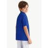 imageBoys Performance Polo Shirt  Golf Grid Short Sleeve Collar Shirts Youth Stretch Quick Dry Lightweight Athletic UPF50Royal Blue