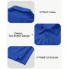 imageBoys Performance Polo Shirt  Golf Grid Short Sleeve Collar Shirts Youth Stretch Quick Dry Lightweight Athletic UPF50Royal Blue