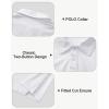 imageBoys Performance Polo Shirt  Golf Grid Short Sleeve Collar Shirts Youth Stretch Quick Dry Lightweight Athletic UPF50White