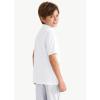 imageBoys Performance Polo Shirt  Golf Grid Short Sleeve Collar Shirts Youth Stretch Quick Dry Lightweight Athletic UPF50White