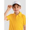 imageBoys Performance Polo Shirt  Golf Grid Short Sleeve Collar Shirts Youth Stretch Quick Dry Lightweight Athletic UPF50Yellow