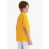 imageBoys Performance Polo Shirt  Golf Grid Short Sleeve Collar Shirts Youth Stretch Quick Dry Lightweight Athletic UPF50Yellow