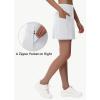 imageGolf Skirts Skorts for Women  5 Pockets High Waisted Tummy Control Stretch Athletic Tennis Skirt with Short Flat FrontWhite