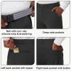 imageMens Golf Joggers Pants Belt Loops Slim Fit Stretchy Sweatpants Work Travel Dress Casual Tapered Pants Quick Dry UPF5001black
