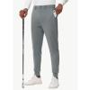 imageMens Golf Joggers Pants Belt Loops Slim Fit Stretchy Sweatpants Work Travel Dress Casual Tapered Pants Quick Dry UPF5004gray