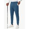 imageMens Golf Joggers Pants Belt Loops Slim Fit Stretchy Sweatpants Work Travel Dress Casual Tapered Pants Quick Dry UPF5005navy Blue