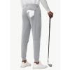 imageMens Golf Joggers Pants Belt Loops Slim Fit Stretchy Sweatpants Work Travel Dress Casual Tapered Pants Quick Dry UPF5006light Gray