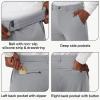 imageMens Golf Joggers Pants Belt Loops Slim Fit Stretchy Sweatpants Work Travel Dress Casual Tapered Pants Quick Dry UPF5006light Gray