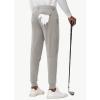 imageMens Golf Joggers Pants Belt Loops Slim Fit Stretchy Sweatpants Work Travel Dress Casual Tapered Pants Quick Dry UPF5007light Brown
