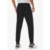 imageMens Golf Joggers Pants Belt Loops Slim Fit Stretchy Sweatpants Work Travel Dress Casual Tapered Pants Quick Dry UPF5008blackcorduroy