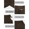 imageMens Golf Joggers Pants Belt Loops Slim Fit Stretchy Sweatpants Work Travel Dress Casual Tapered Pants Quick Dry UPF5010browncorduroy