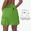 imageWomens 16quot 20quot Hiking Cargo Skort Skirt  High Waisted Golf Dressy Casual Workout Sport Skirt with Liner Quick DryArmy Green