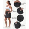 imageWomens 16quot 20quot Hiking Cargo Skort Skirt  High Waisted Golf Dressy Casual Workout Sport Skirt with Liner Quick DryBlack