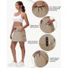 imageWomens 16quot 20quot Hiking Cargo Skort Skirt  High Waisted Golf Dressy Casual Workout Sport Skirt with Liner Quick DryBrown