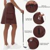 imageWomens 16quot 20quot Hiking Cargo Skort Skirt  High Waisted Golf Dressy Casual Workout Sport Skirt with Liner Quick DryBrown