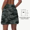 imageWomens 16quot 20quot Hiking Cargo Skort Skirt  High Waisted Golf Dressy Casual Workout Sport Skirt with Liner Quick DryCamo
