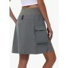 imageWomens 16quot 20quot Hiking Cargo Skort Skirt  High Waisted Golf Dressy Casual Workout Sport Skirt with Liner Quick DryDark Gray