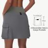 imageWomens 16quot 20quot Hiking Cargo Skort Skirt  High Waisted Golf Dressy Casual Workout Sport Skirt with Liner Quick DryDark Gray