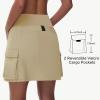 imageWomens 16quot 20quot Hiking Cargo Skort Skirt  High Waisted Golf Dressy Casual Workout Sport Skirt with Liner Quick DryDark Khaki