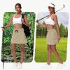 imageWomens 16quot 20quot Hiking Cargo Skort Skirt  High Waisted Golf Dressy Casual Workout Sport Skirt with Liner Quick DryDark Khaki