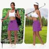 imageWomens 16quot 20quot Hiking Cargo Skort Skirt  High Waisted Golf Dressy Casual Workout Sport Skirt with Liner Quick DryDark Purple