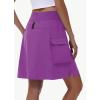 imageWomens 16quot 20quot Hiking Cargo Skort Skirt  High Waisted Golf Dressy Casual Workout Sport Skirt with Liner Quick DryDark Purple
