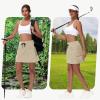 imageWomens 16quot 20quot Hiking Cargo Skort Skirt  High Waisted Golf Dressy Casual Workout Sport Skirt with Liner Quick DryKhaki