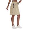 imageWomens 16quot 20quot Hiking Cargo Skort Skirt  High Waisted Golf Dressy Casual Workout Sport Skirt with Liner Quick DryKhaki