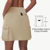 imageWomens 16quot 20quot Hiking Cargo Skort Skirt  High Waisted Golf Dressy Casual Workout Sport Skirt with Liner Quick DryKhaki