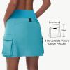 imageWomens 16quot 20quot Hiking Cargo Skort Skirt  High Waisted Golf Dressy Casual Workout Sport Skirt with Liner Quick DryLight Blue