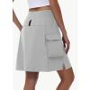 imageWomens 16quot 20quot Hiking Cargo Skort Skirt  High Waisted Golf Dressy Casual Workout Sport Skirt with Liner Quick DryLight Grey