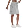 imageWomens 16quot 20quot Hiking Cargo Skort Skirt  High Waisted Golf Dressy Casual Workout Sport Skirt with Liner Quick DryLight Grey