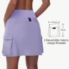 imageWomens 16quot 20quot Hiking Cargo Skort Skirt  High Waisted Golf Dressy Casual Workout Sport Skirt with Liner Quick DryLilac